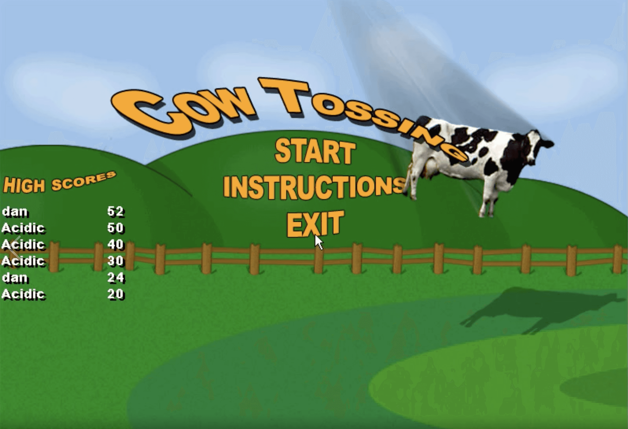 Cow Tossing - The original game